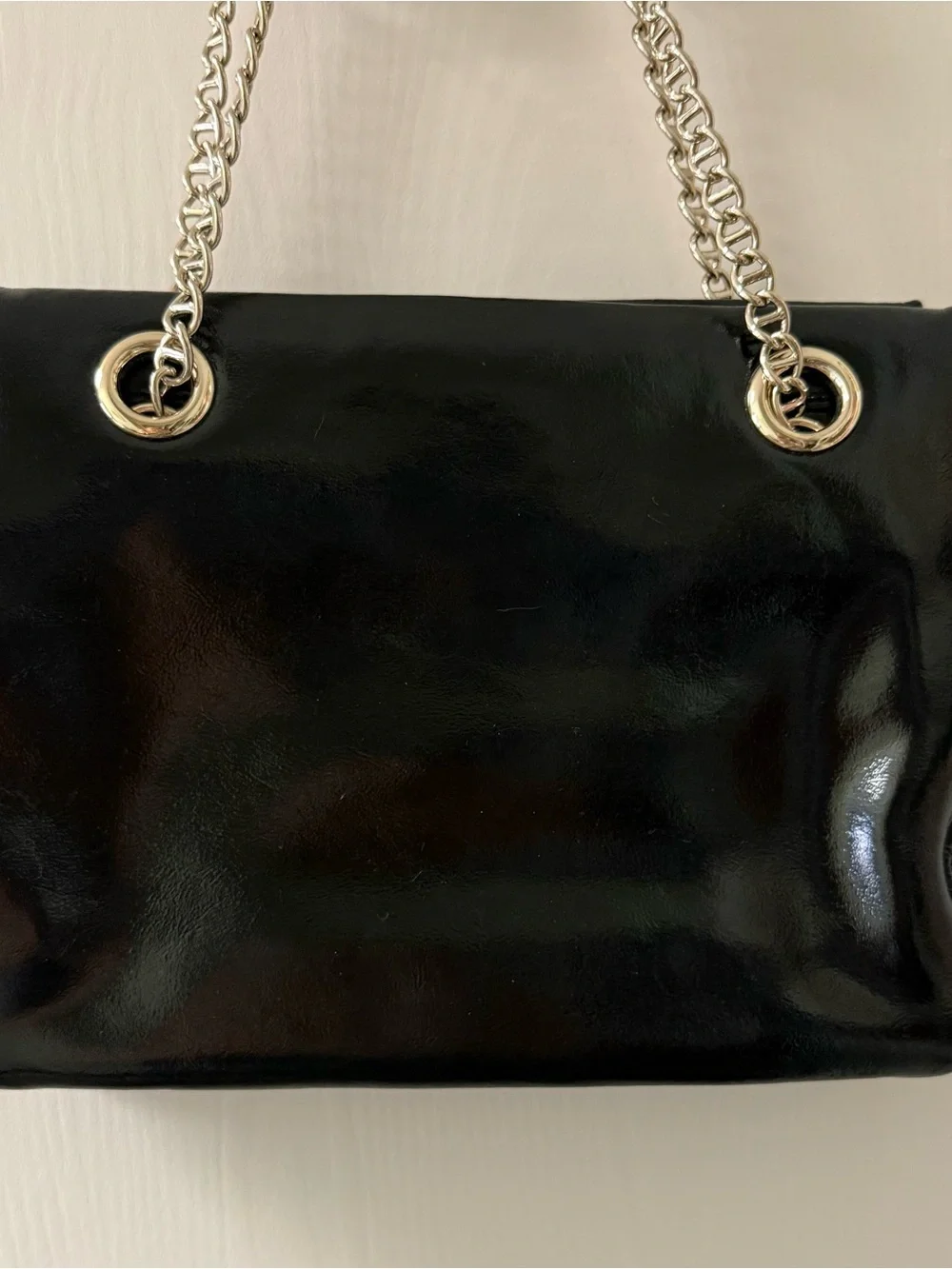 Kate Spade Black Patent Chain-Handle Shoulder Bag